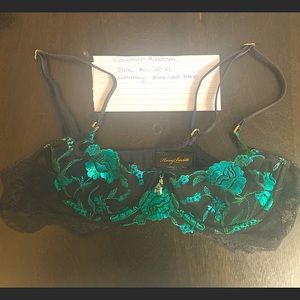 Honey Birdette Whitney Bra 34B Emerald